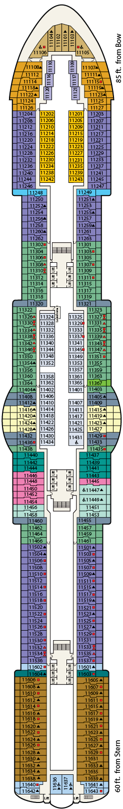 Cabins in Deck 11