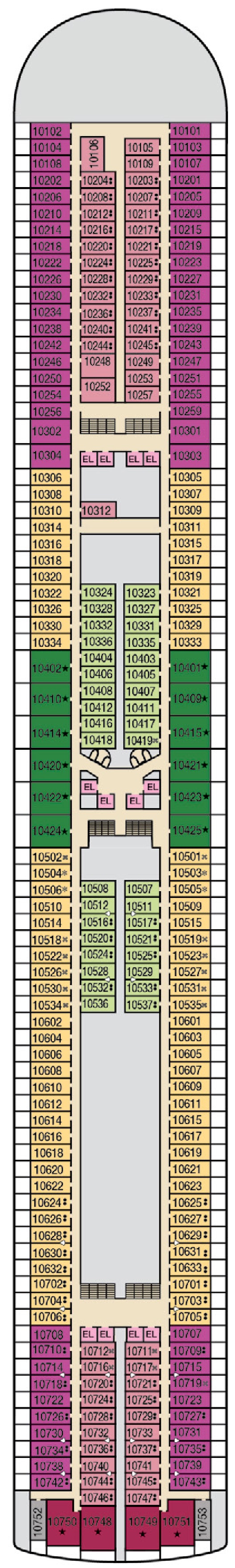 Cabins in Deck 10