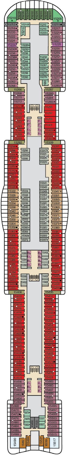 Cabins in Deck 15