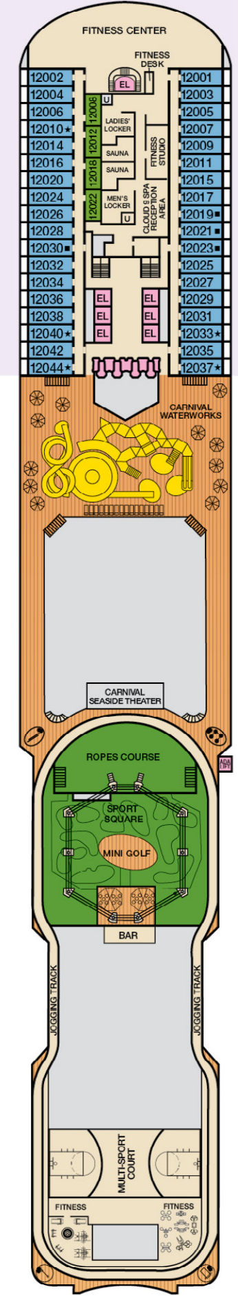 Cabins in Deck 12