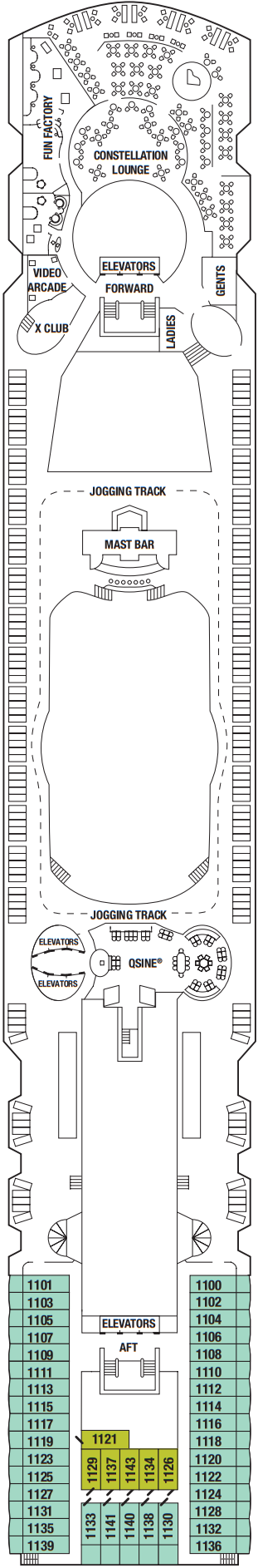 Cabins in Deck 11