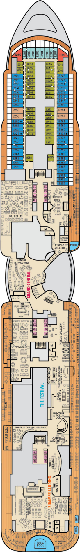 Cabins in Deck 8
