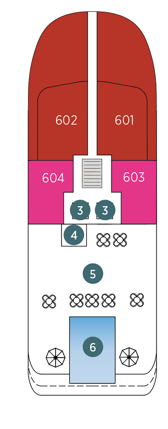 Cabins in Deck 6
