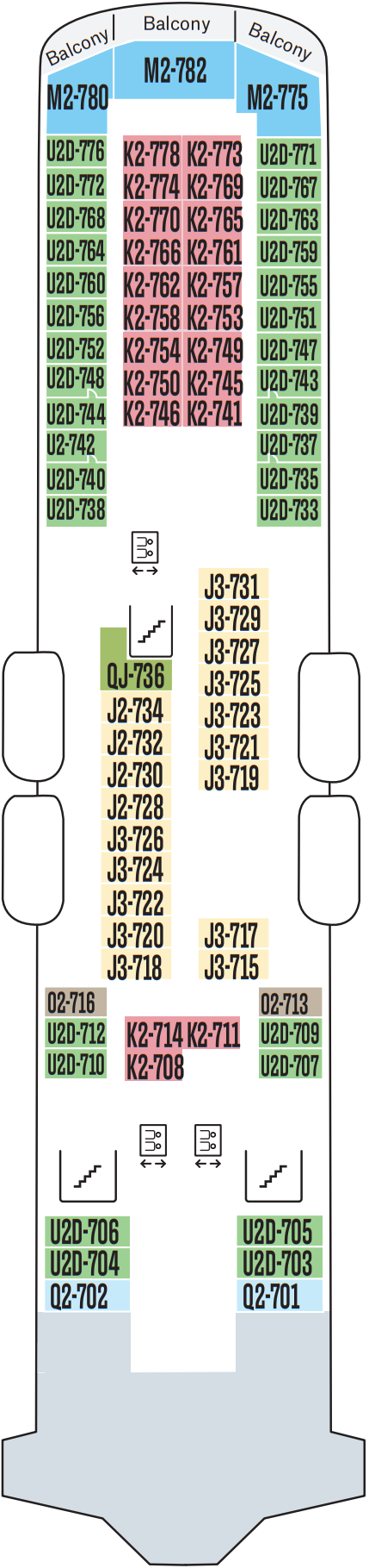 Cabins in Deck 7