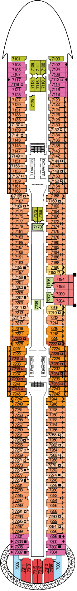 Cabins in Deck 7