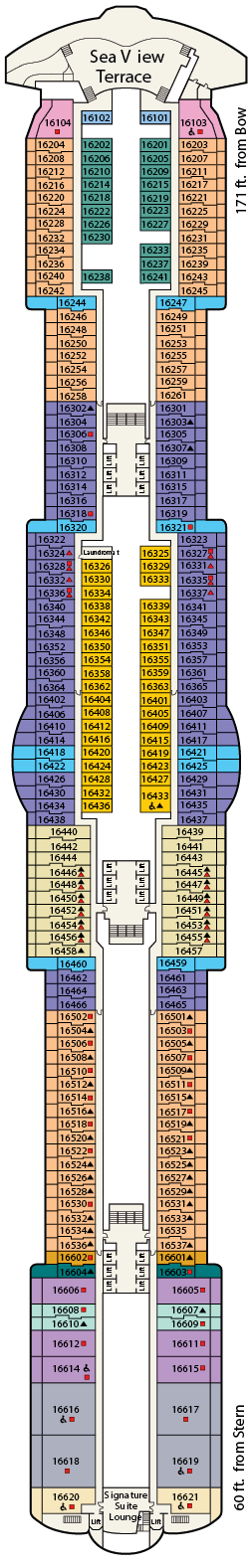 Cabins in Deck 16