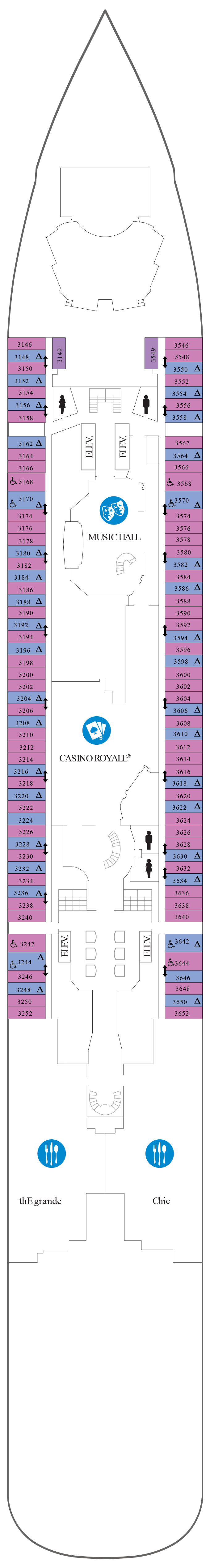 Deck Plan for Ovation of the Seas | Iglu Cruise