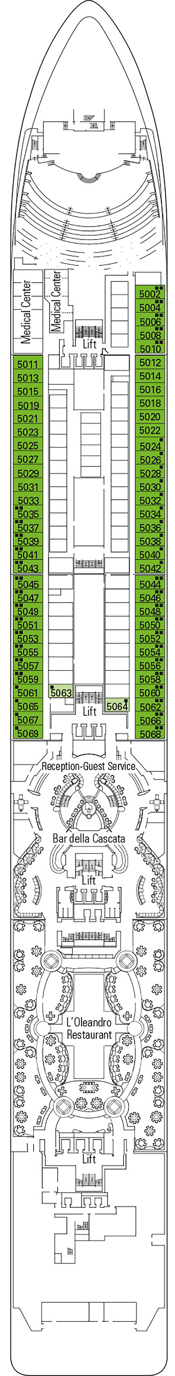 Deck Plan for MSC Musica | Iglu Cruise