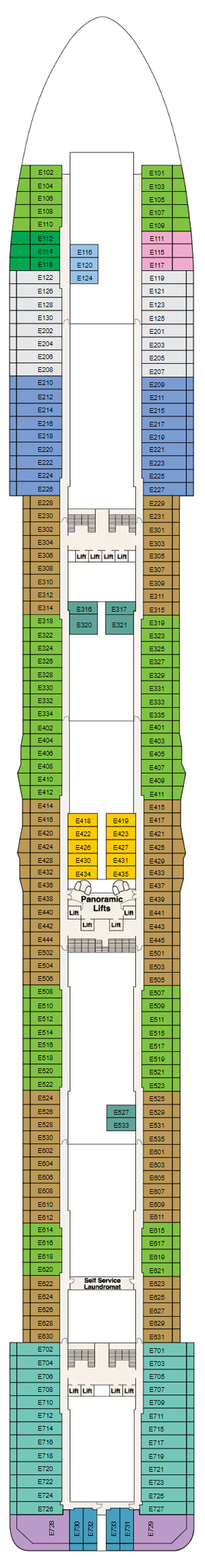 Deck Plan for Enchanted Princess Iglu Cruise