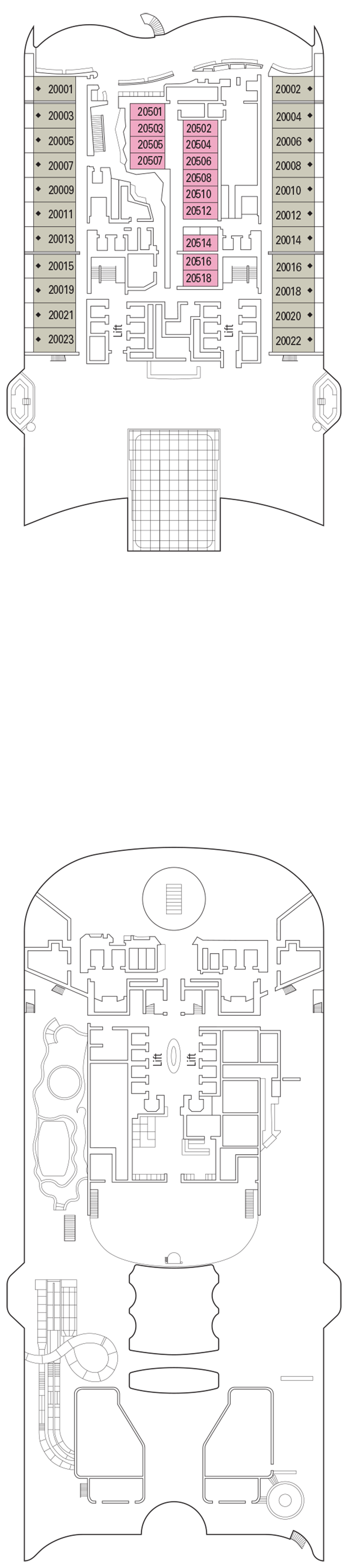 Cabins in Cubierta 20
