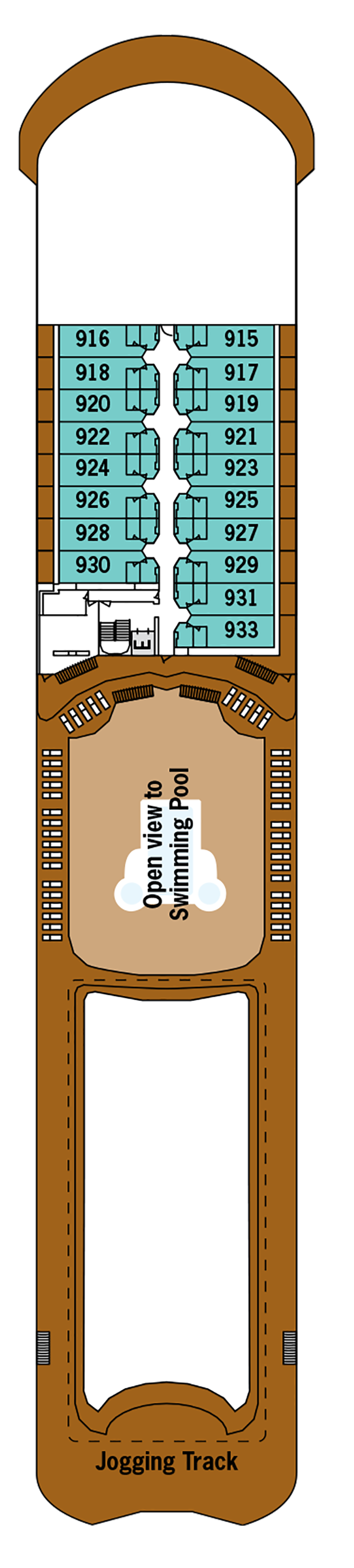 Cabins in Deck 9