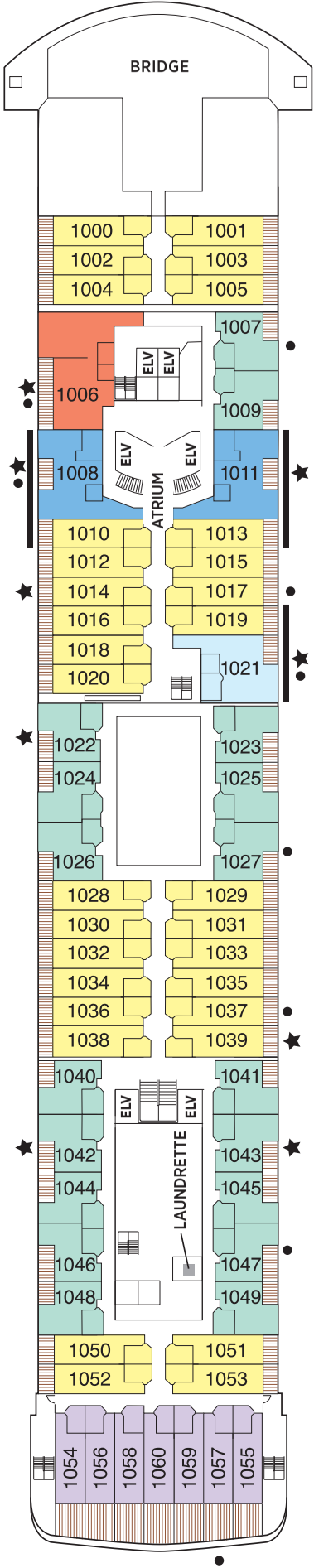 Cabins in Deck 10
