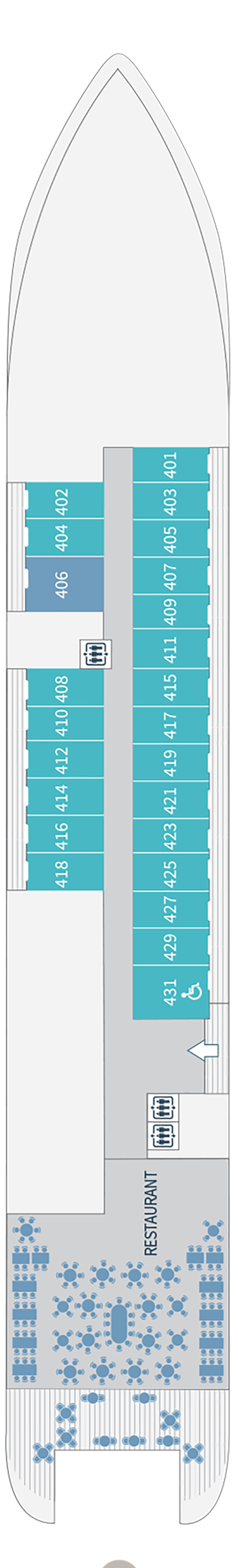 Cabins in Deck 4