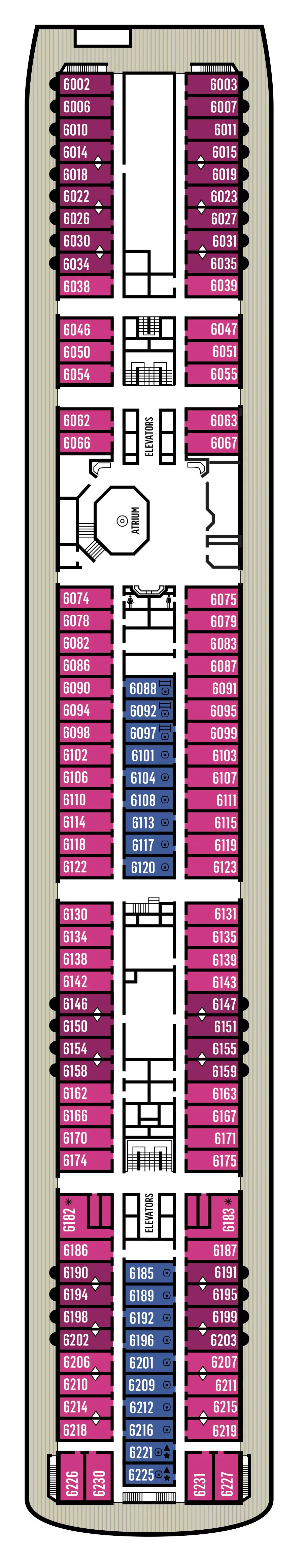 Cabins in Deck 6