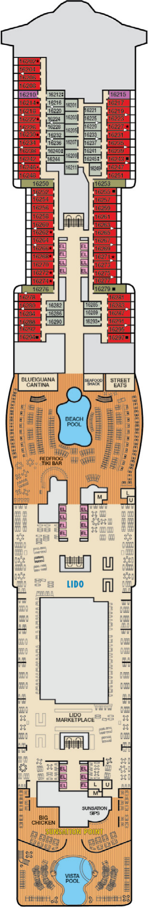 Cabins in Deck 16