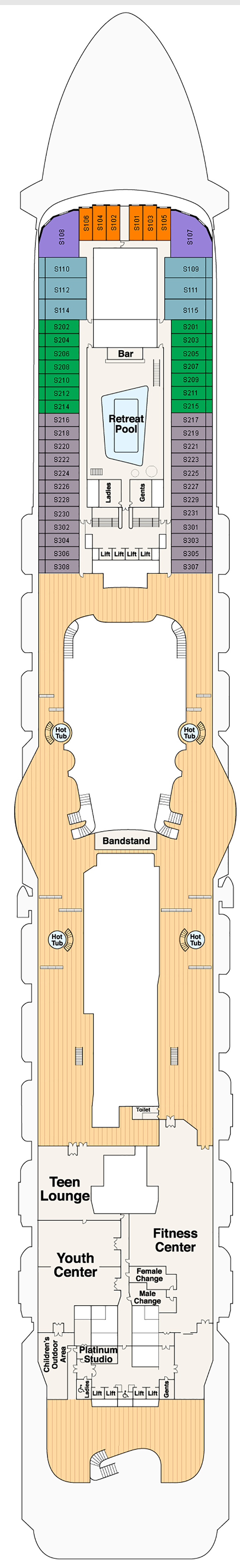 cruise deck plans princess