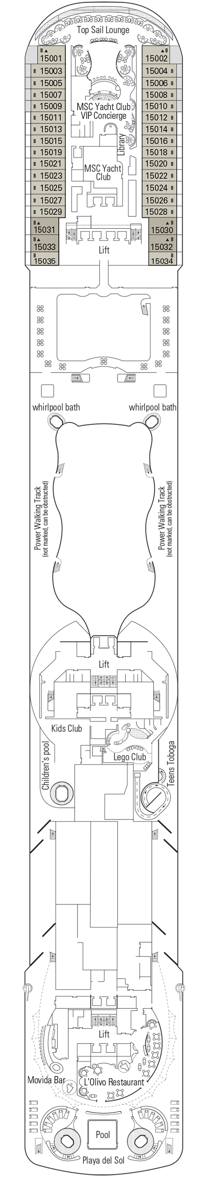 Cabins in Deck 15
