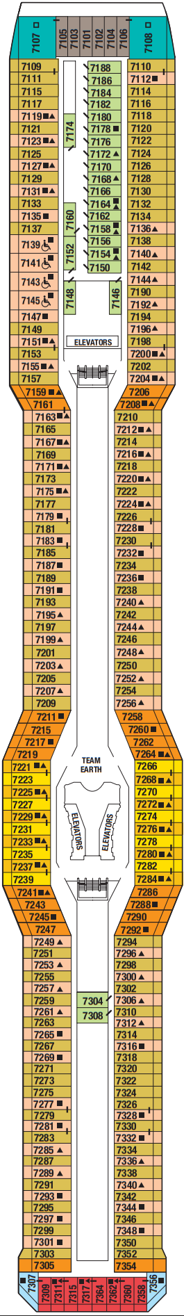 Cabins in Deck 7