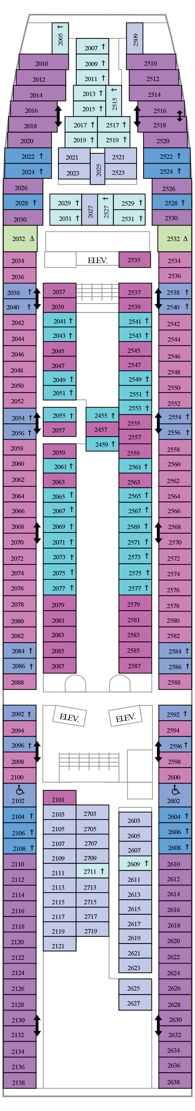 Deck Plan for Vision of the Seas | Iglu Cruise