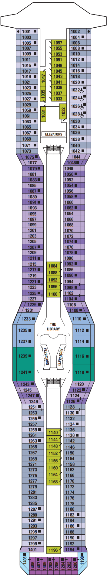 Cabins in Deck 10