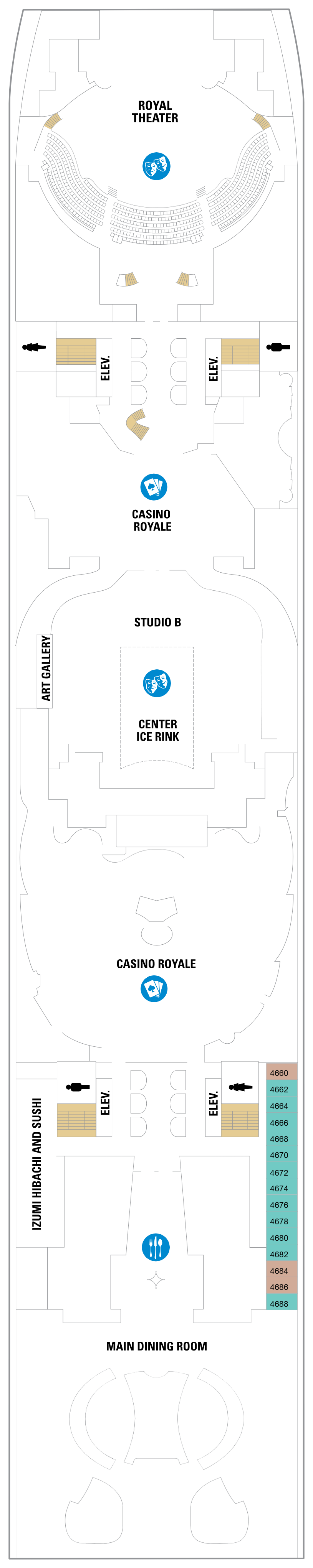 Cabins in Deck 4
