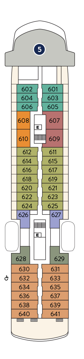 Cabins in Deck 6