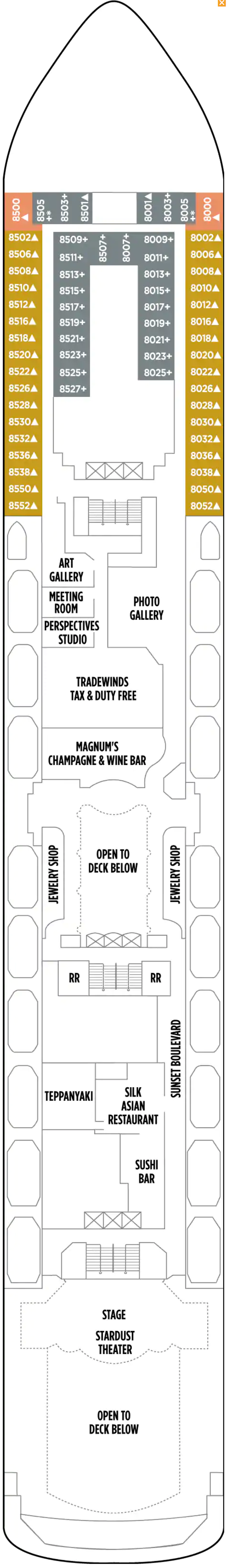 Cabins in Deck 8