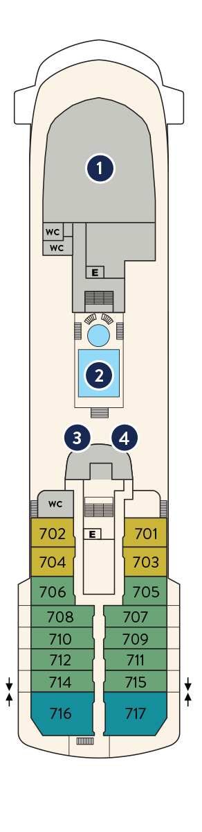 Cabins in Deck 7