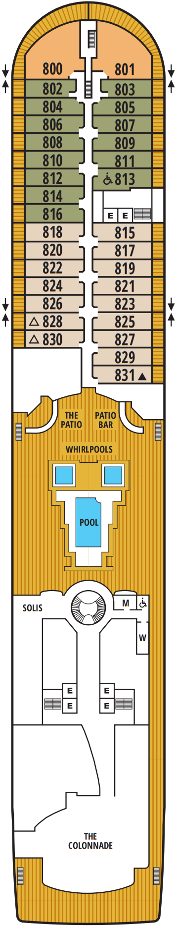 Cabins in Deck 8