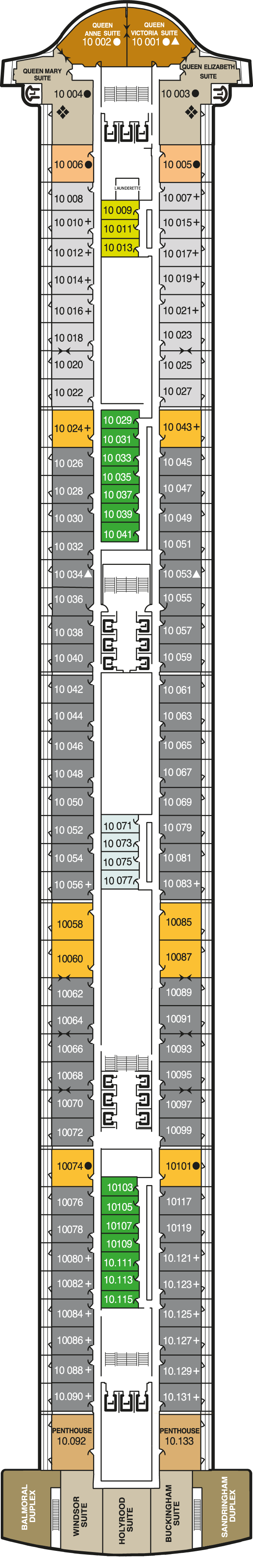 Cabins in Deck 10