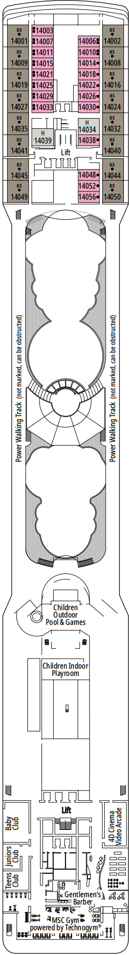 Cabins in Deck 14
