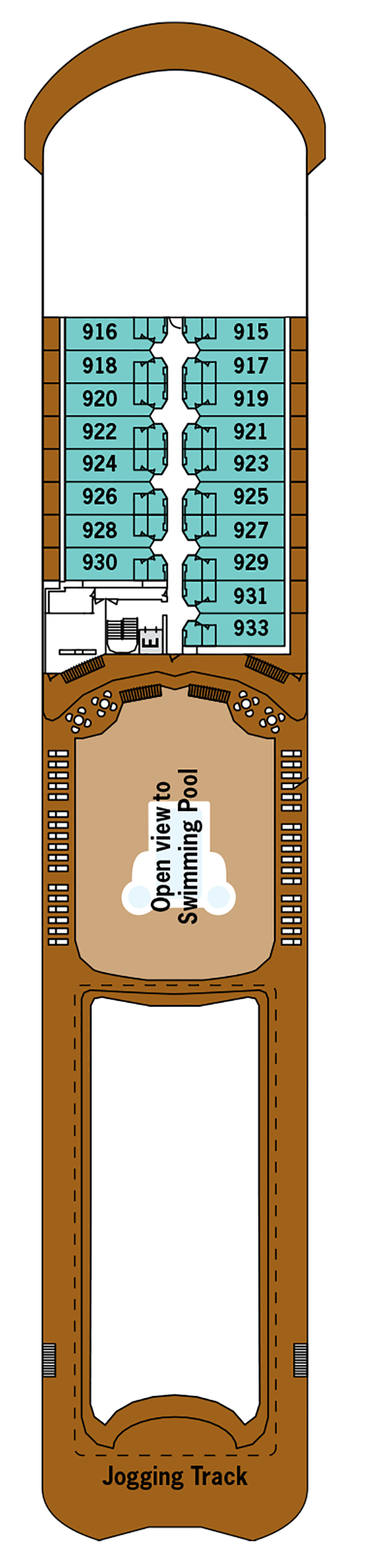 Cabins in Deck 9