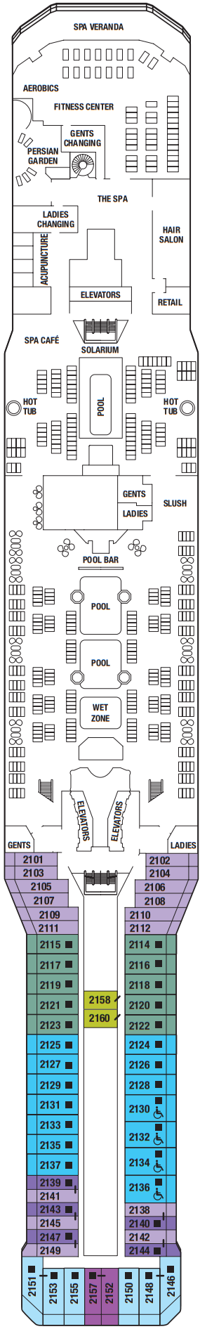 Cabins in Deck 12
