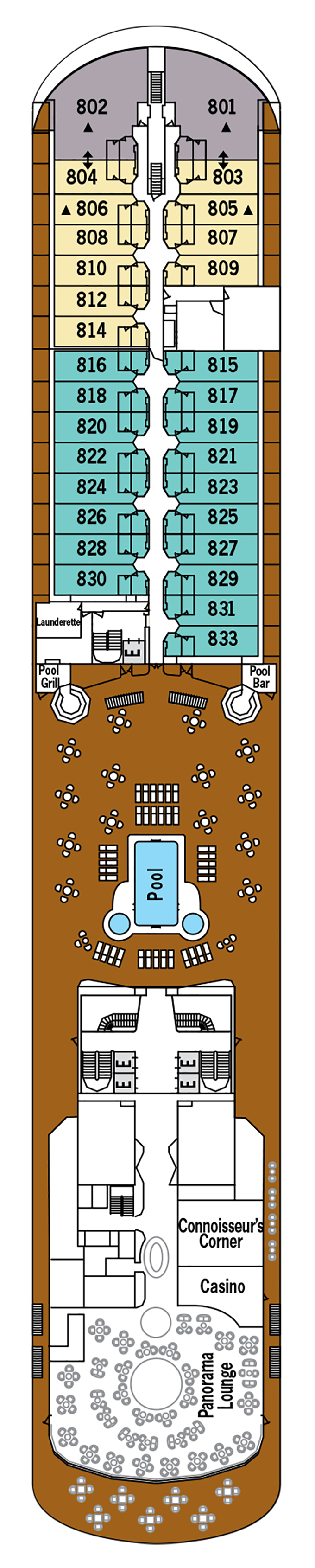 Cabins in Deck 8