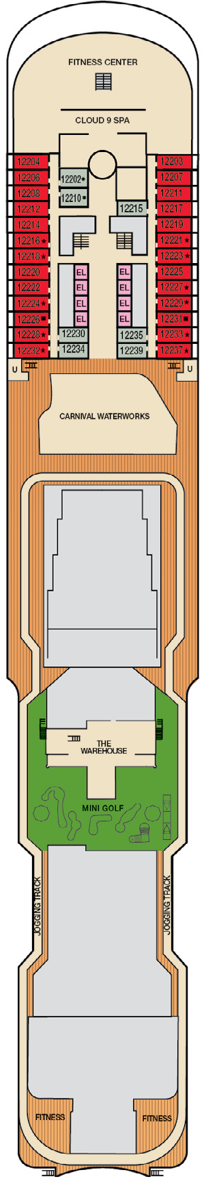 Cabins in Deck 12