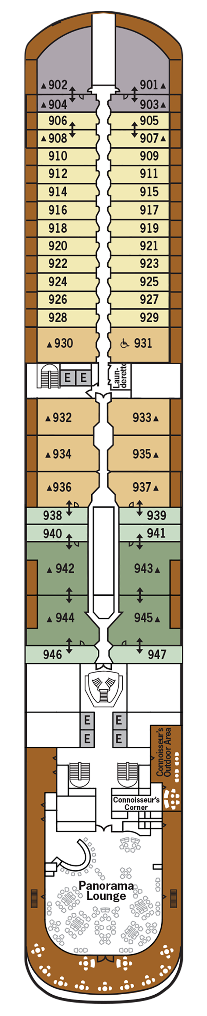 Cabins in Deck 9