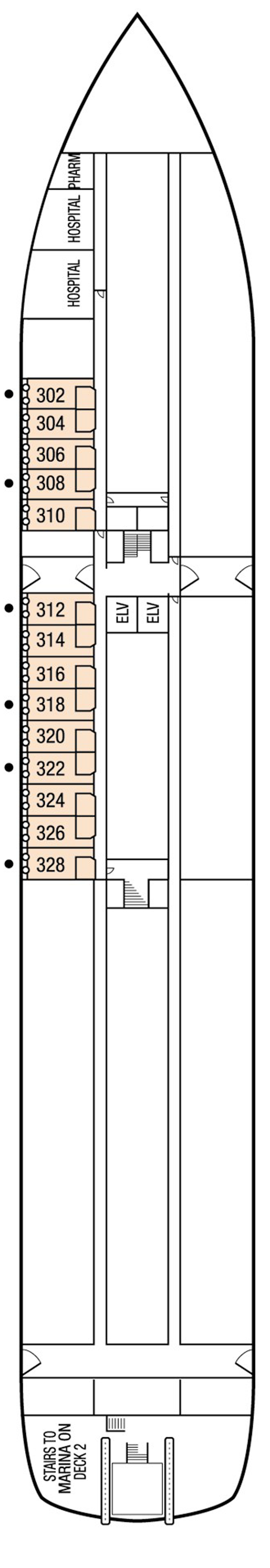 Cabins in Deck 3
