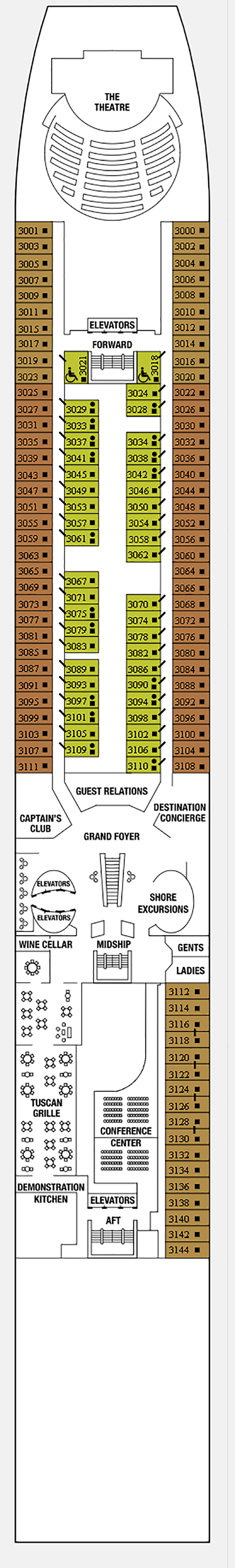 Celebrity Infinity Plano del barco Cruise ES