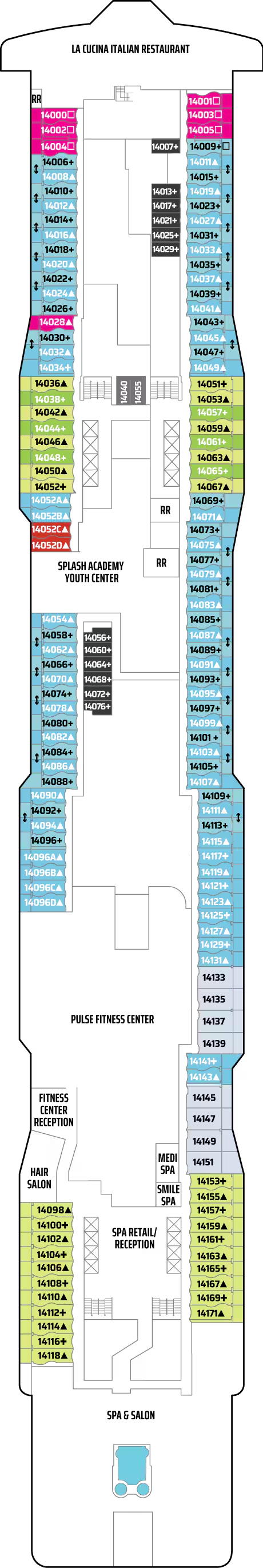 Cabins in Deck 14