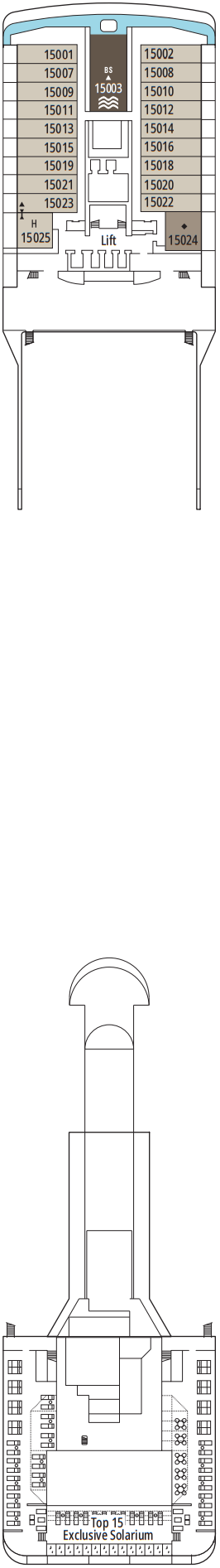 Cabins in Cubierta 15