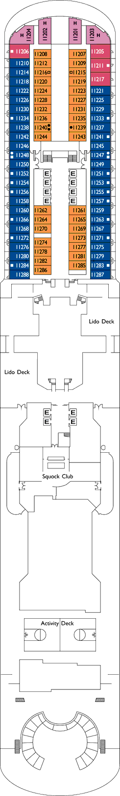 Cabins in Deck 11
