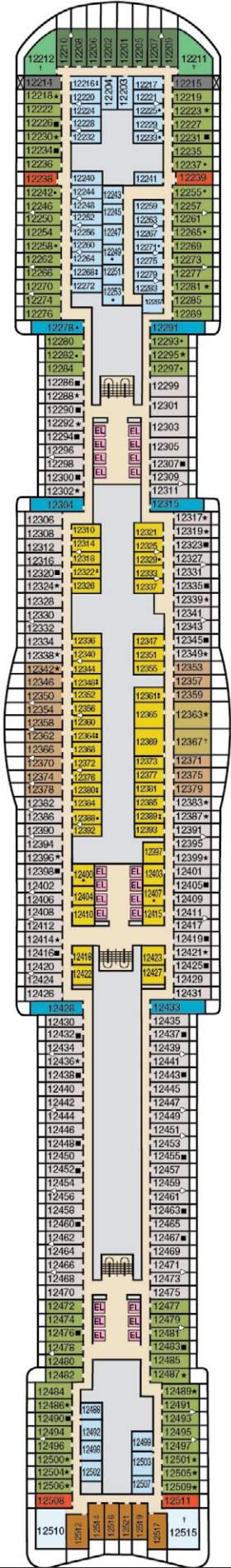 Cabins in Deck 12