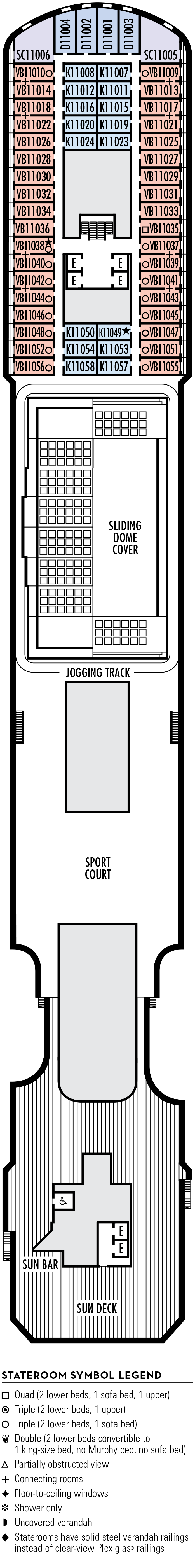 Cabins in Deck 