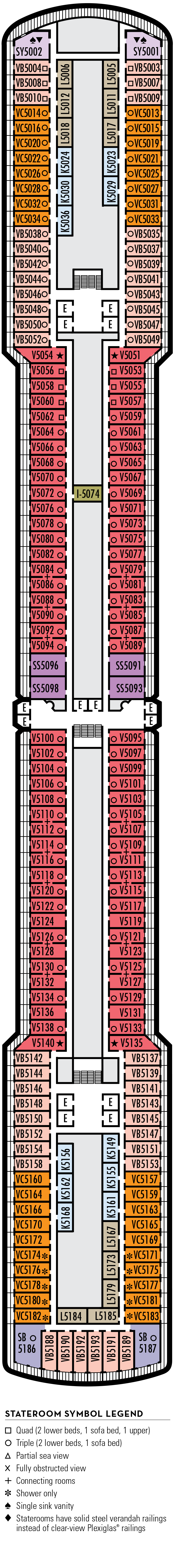 Cabins in Deck 
