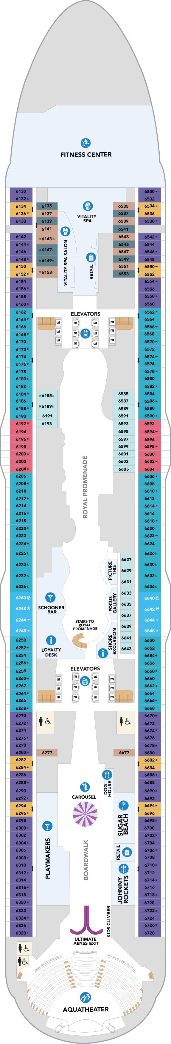 Utopia of the Seas – Deck Plans - Planet Cruise