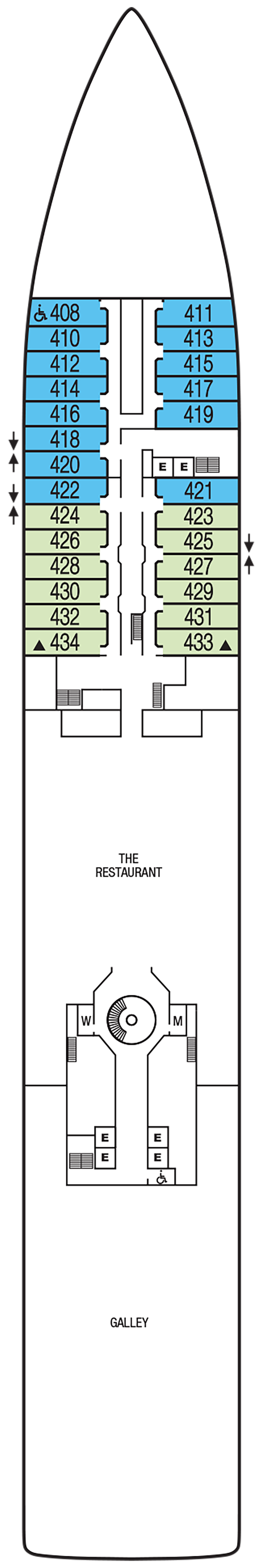 Cabins in Deck 4