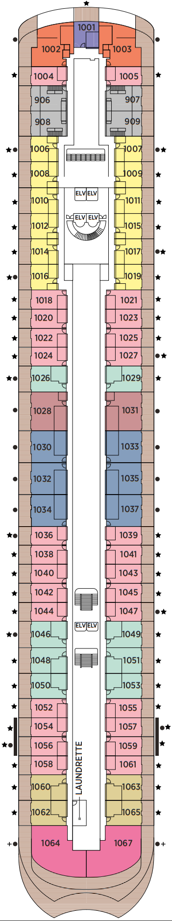 Cabins in Deck 10