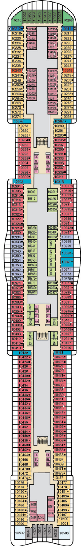 Cabins in Deck 10