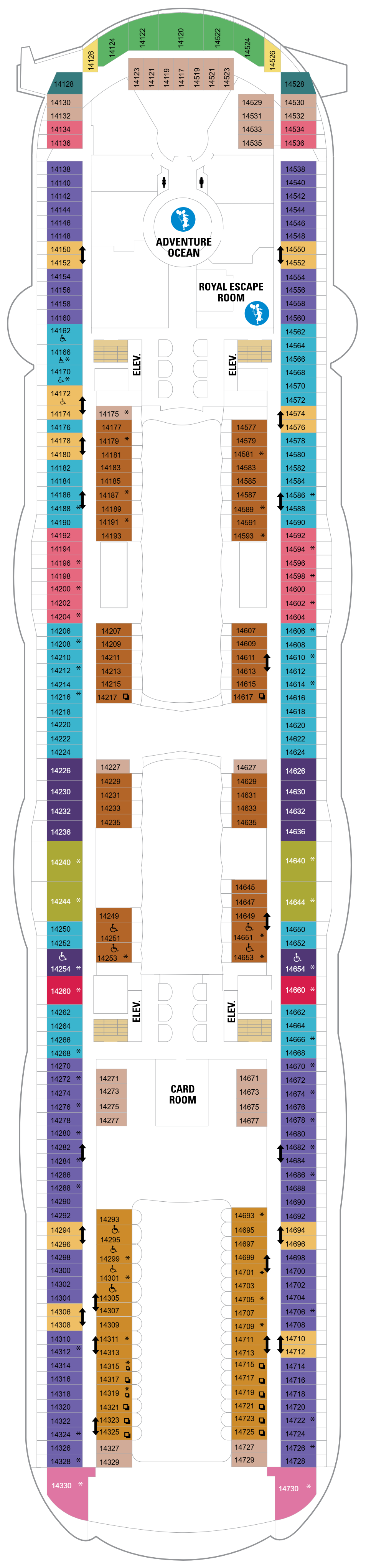 Cabins in Deck 14