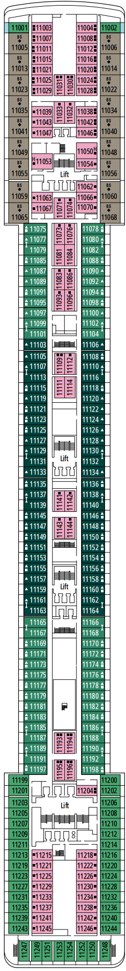 Cabins in Deck 11